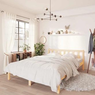 vidaXL Estructura De Cama Sin Colch&oacute;n Madera Maciza 160x200 Cm Vidaxl