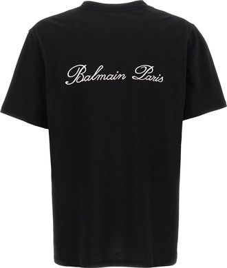 Balmain Mens Bicolor Cotton T-Shirt