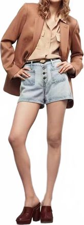 Frame Denim Patch Pocket Button Down Shirt In Khaki Tan
