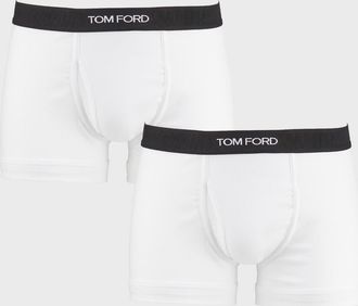 Tom Ford Mens 2-Pack Solid Jersey Boxer Briefs
