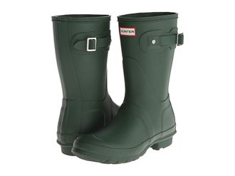 Hunter Original Short Womens Rain Boots Hunter Green : 5 M, Rubber