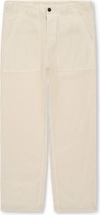Fortela Newfatigue Herringbone Cotton Fatigue Trousers in Off White at Nordstrom, Size 36 Eu