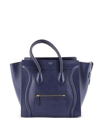 Celine Luggage Bag Smooth Leather Mini tote bag - Blue