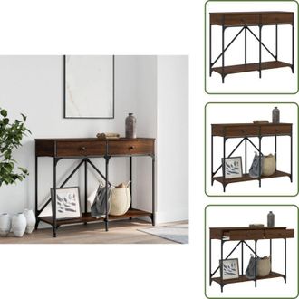 vidaXL The Living Store Tavolino Consolle Rovere Marrone 100x39x78,5 cm Multistrato - Tavolo da ingresso