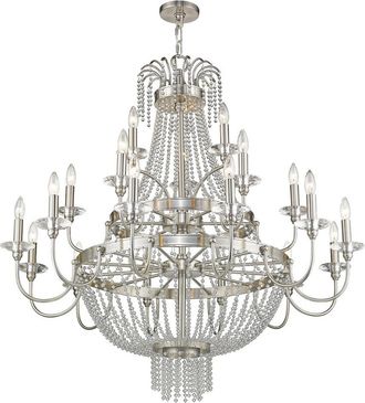 Livex Lighting Livex Valentina 21-Light Brushed Nickel Foyer Chandelier