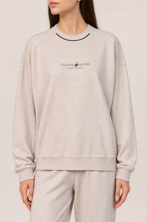 Brunello Cucinelli WomenS Light Beige Cotton Sweatshirt, Size XS