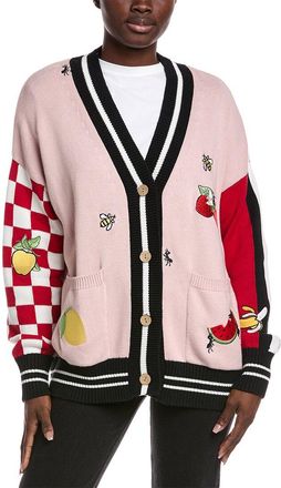 Minnie Rose Novelty Oversized Cashmere-Blend Cardigan