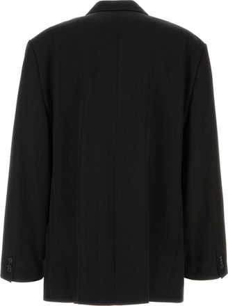 Balenciaga Mens Tuxedo Blazer Black Wool Polyester Cupro Blazers