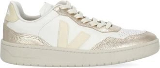 Veja V-90 Leather Sneakers - Dames - Sneakers - Wit - 36 EU - Katoen - Schoenen