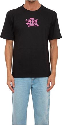 GCDS Casual Katoenen T-Shirt voor Mannen - Heren - T-shirts - Zwart - M - Katoen - Tops
