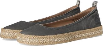 Blowfish Benita Ballerina/Skimmer Shoes Womens Flat Shoes Charcoal Canvas : 6.5 M, Polyester
