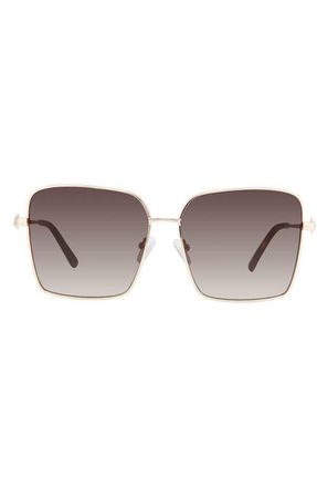 Kurt Geiger 61mm Sunglasses in Gold1/Brown Sf at Nordstrom