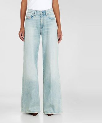 Diesel Flare Jeans Regular Waist 1978 D-Akemi, Light blue, Zip fly