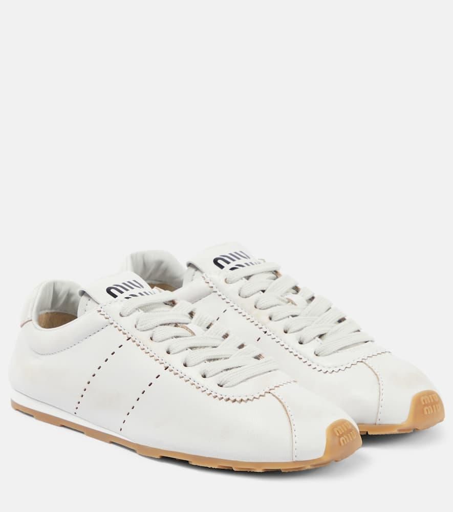 スニーカー Miu Miu Sneaker In Pelle Scamosciata Sneakers Plume In Pelle Scamosciata Blu | Miu Miu