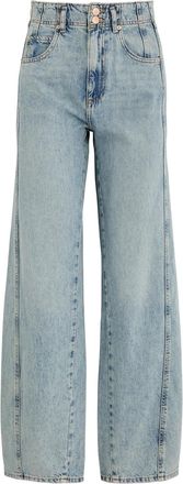 Free People Aster Panelled Straight-leg Jeans - Light Blue - 26 (W26 / UK8 / S)