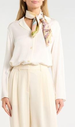 Vince Camuto Scenic Palm Print Bandanna in Olive Multi at Nordstrom Rack