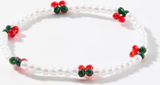 Simons Womens Little cherry pearl bracelet