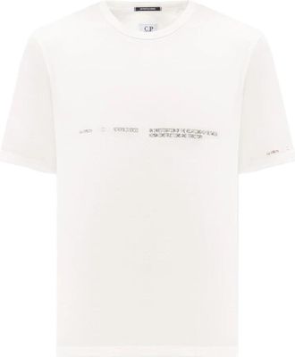 C.P. Company C.p. Company T-shirts en Polos Wit - Heren - T-shirts - Wit - XL - Katoen - Tops