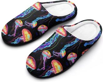 Generic Jellyfish Womens Slippers Warm House Slippers Indoor House Shoes with Anti-Skid Rubber Sole