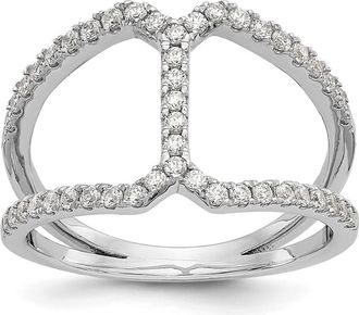 Diamond2Deal 14k White Gold Lab Grown Diamond Wedding Band Ring 1/2Ct Clarity- VS Color- D-E