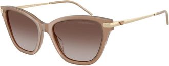 Emporio Armani Zonnebril Ea 4251 in Bruin Schildpad - Dames - Zonnebrillen - Bruin - 54 MM - Accessoires