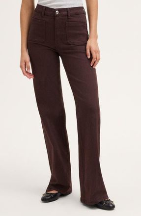 Madewell The Emmy Wide Leg Pants in Dark Carob at Nordstrom, Size 26