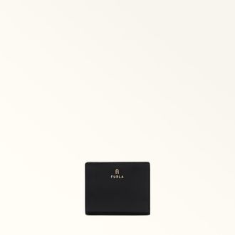 Furla Camelia Portafoglio Compatto S Nero Nero Pelle Stampata Donna