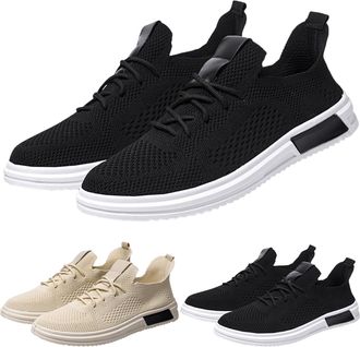 Generic Mens Running Shoes, Black, Trainers, Non-Slip Fitness Shoes, Breathable Indoor Shoes, Lightweight Jogging Shoes, Flat Sole Trainers, Fashionable Mens 