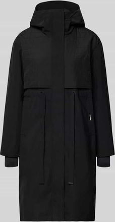 Khujo Mantel mit Kapuze und Tunnelzug Modell ELSA in Black, Gr&ouml;&szlig;e XXL