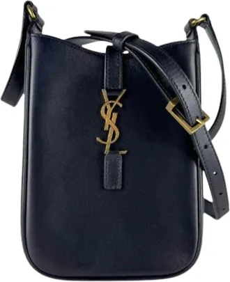 Saint Laurent Pre-owned Vintage Leren Schoudertas - Dames - Vintage Schoudertas - Zwart - ONE Size - Leer - Vintage
