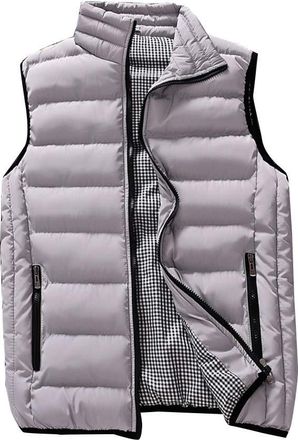 Guiran Mens Lightweight Sleeveless Jacket Gilet Body Warmer Gray 3XL