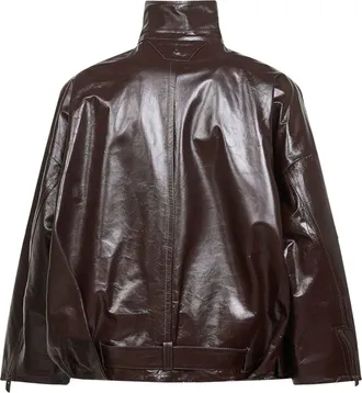 Salvatore Santoro Womens Brown Sheen Nappa Leather Jacket Ovine (top Grain) Bomber