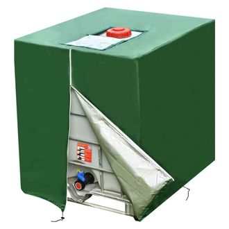 OEM Lona Para Dep&oacute;sito Ibc - Lona De Cubierta Para Tanque De Agua 1000 L - Material Oxford 420d Verde - Protecci&oacute;n Uv Y Antipolvo - 1 Unidad