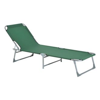 OUTSUNNY Tumbona plegable 187x58x28 cm verde