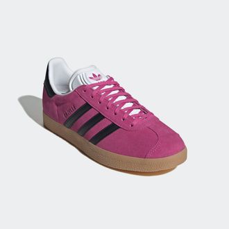 adidas Sneaker ADIDAS ORIGINALS GAZELLE, Damen, Gr. 38,5, schwarz (selufu, cschwarz, ftwwht), Leder, Synthetik, Schuhe Sneaker