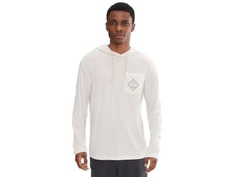 Salty Crew Tippet Pocket UV Hoodie Mens Sweatshirt White : 2XL, Elastane/Polyester