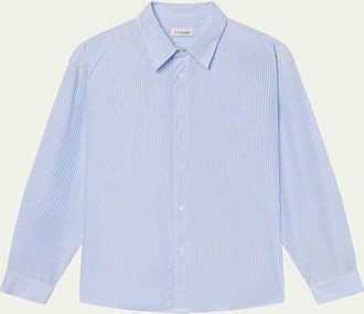 Frame Denim Mens Relaxed-Fit Stripe Button-Down Shirt