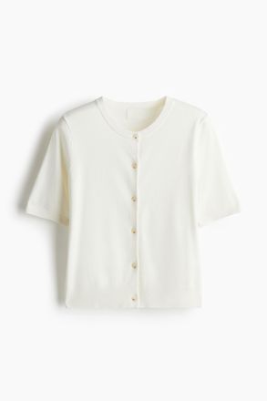 H&M Cardigan mit Kurzarm - White