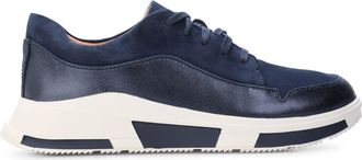 FitFlop Dames Fit Flop Freya Su&egrave;de Sneakers in Marineblauw