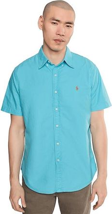 Polo Ralph Lauren Classic Fit Garment-Dyed Oxford Shirt Mens Clothing Perfect Turquoise : 2XL, Cotton
