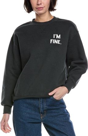 Wildfox Im Fine Charlie Oversized Fit Sweatshirt