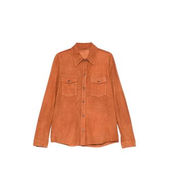 Santoro London Buttoned Suede Shirt Jacket