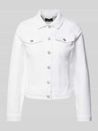 Pieces Jeansjacke mit Brusttaschen in Weiss, Größe S