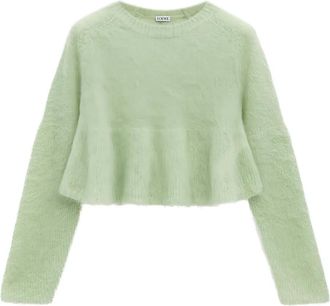 Loewe peplum-hem sweater - Verde
