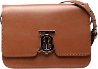 Burberry Pre-owned Cross Body Bags, female, Brown, Size: ONE SIZE Pre-owned Leather Shoulder Bag