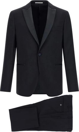 Pal Zileri Kostuums, Heren, Zwart, XL, Satijn, Suits