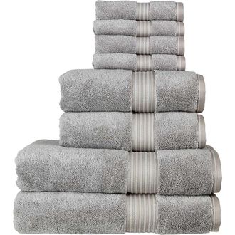 Christy Supreme Hygro Luxury 100% Supima Cotton 8 Piece Towel Set in Silver at Nordstrom