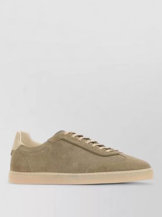 Brunello Cucinelli suede lace up low top sneakers
