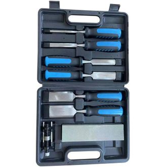 OEM Juego De 8 Cinceles Para Madera Con Gu&iacute;a De Afilado, Piedra De Afilar Y Estuche Para Carpinter&iacute;a, De 1/4 A 1-1/2
