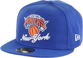New Era New York Knicks Dual Logo Blue 59Fifty Basecap - 7 5/8-61cm (XL)